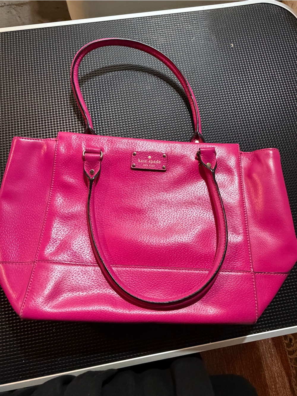 kate spade Bright Fuchsia Pebbled Leather Tote
